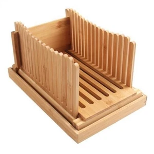 Bamboo Wood Bread Slicer for Homemade Bread Toast Cutting Board, Adjustable3710 - Bild 1 von 10