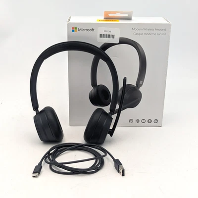 Microsoft Modern Wireless Bluetooth Headset Black | 8JR-00001 - Image 1 of 4
