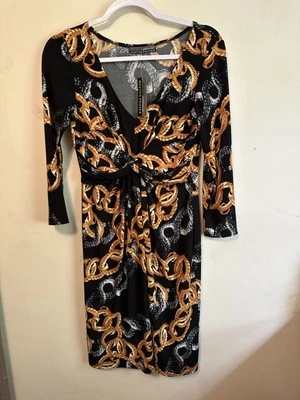 Vestido Muse For Boston Propio Nuevo con Etiquetas De Colección Eslabones de Cadena Manga Larga Talla 8 Negocios Foto 1 de 4