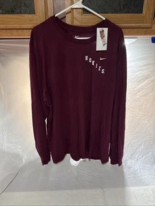 Nike Tee Virginia Tech Hokies Long Sleeve T-Shirt Maroon Adult XXL - Picture 1 of 4