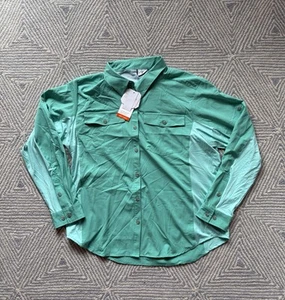 Little Donkey Andy Long Sleeve UPF50+ Fishing Shirt - Green - NWT - XL - Picture 1 of 8