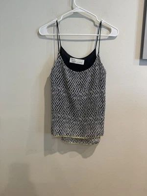 Женская майка Whitney Eve небольшая с геометрическим принтом неоновая отделка сделано в США VSD-32 - Изображение 1 из 4