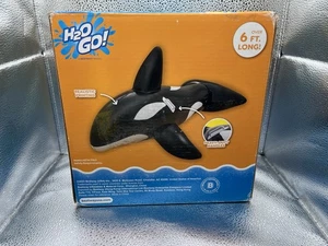 H20 Go! Ride On Jumbo Whale - Over 6ft! Pool Float - Picture 1 of 3