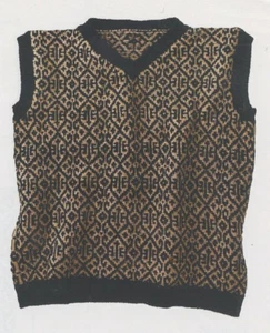 Knit Picks Knitting Pattern 50368 Men's Fair Isle Vest 40"-48" - Picture 1 of 2