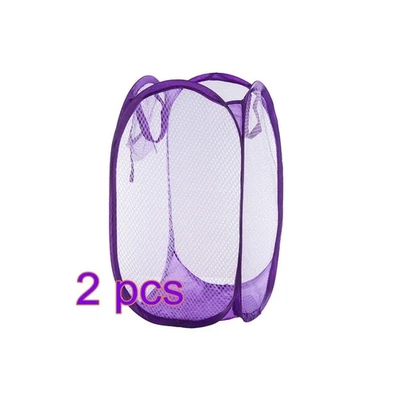  2 Count Korb Für Wäsche Wäschetruhe Bekleidungsorganisator Reise-Wäschekorb - Bild 1 von 4