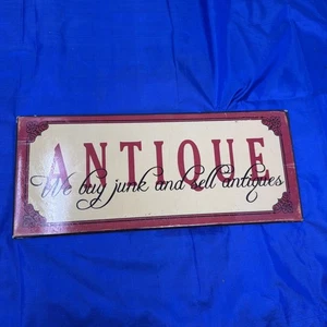 Letrero de metal de antigüedades compramos chatarra y vendemos decoración de negocios para el hogar - Imagen 1 de 9