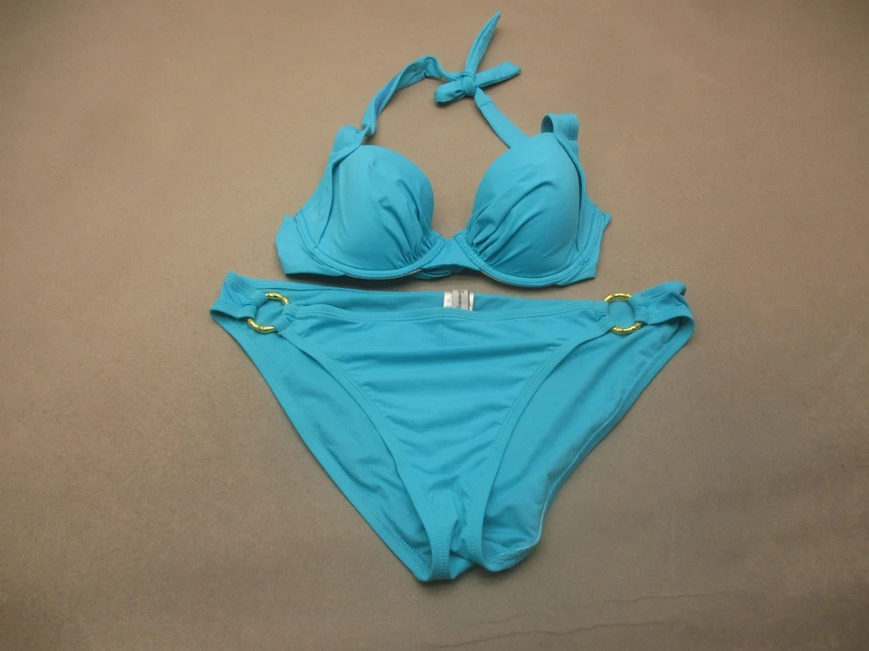 34C Tommy Bahama Womens Lined Underwire Back Close Top Hipster Bottom Bikini 10F - Image 1 of 4