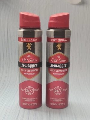 (Lot of 2) Old Spice Swagger Underarm & Body Spray For Men, Cedarwood, 4.3 oz - Image 1 of 2