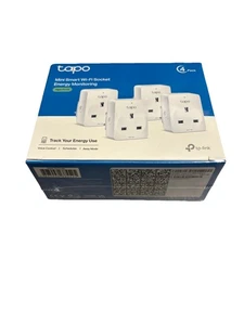 TP-Link Smart Wi-Fi Tapo P110 Socket Energy Monitor Smart Plug Outlet 4 Pack NEW - Picture 1 of 4