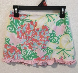 Lilly Pulitzer Girls Size Large 8 10 Butterfly Floral Skort Skirt / Shorts - Picture 1 of 11