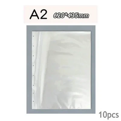 Art Portfolio A2 Binder Folder 20 Pocket Sleeves A2 Drawing Display Book Portabl - Image 1 of 4