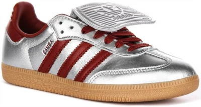 Adidas Samba Lt W Pelle 3-Stripes Rétro Contrasto Donna Sportivo Argento UK 3 - - Immagine 1 di 4