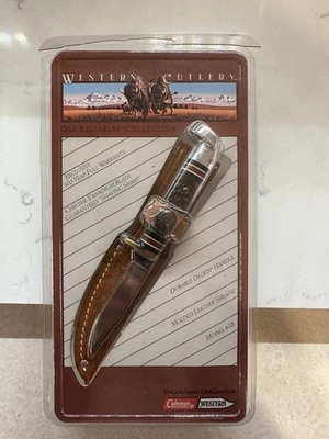 Western USA Bird Trout Fixed Blade Knife 628 1961-1977 With Sheath NIP  - Image 1 of 2