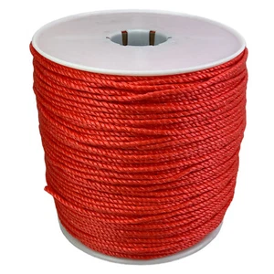 Cuerda de polipropileno naranja de 6 mm x 50 metros carrete cordón polietileno barato 3 hebras nuevo - Imagen 1 de 5