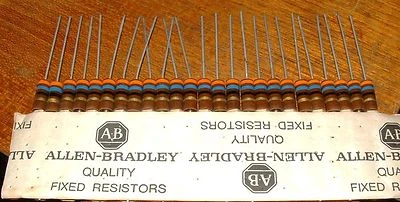 25 x Allen Bradley Carbon composition 1W 36R GB3605 36 ohm