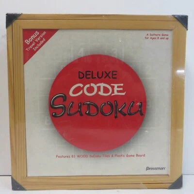 Sudoku Deluxe Code Sudoku Wooden Box Wood Lid Wood Tiles & BONUS TRAVEL VERSION - Image 1 of 4