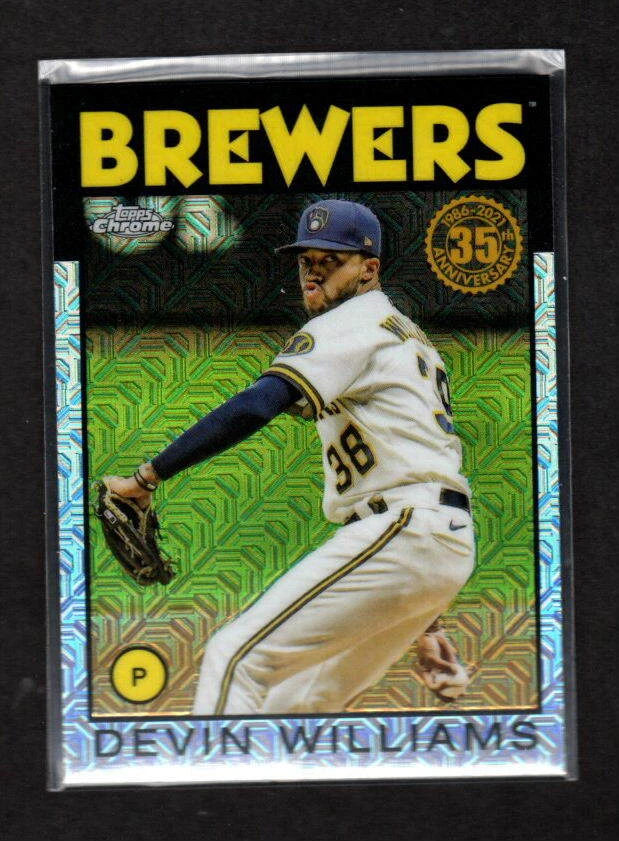 DEVIN WILLIAMS 2021 TOPPS SILVER PACK CHROME MILWAUKEE BREWERS - Image 1 of 1
