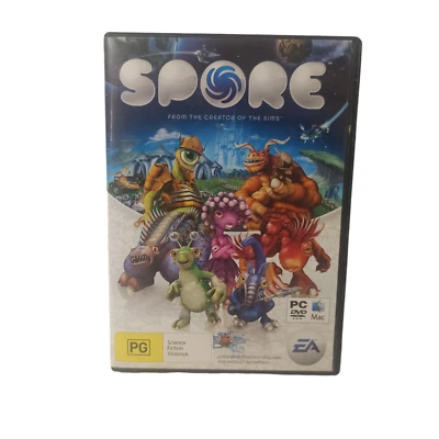 Spore DVD PC Video Game Windows Mac Simulation Strategy Creation Role Play - Image 1 of 4