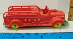 VINTAGE~ PLASTIC FIRETRUCK BANNER U.S.A. - Picture 1 of 7