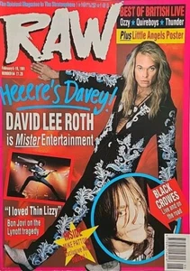 RAW UK Hard Rock / Metal Magazine February 1991 David Lee Roth - Picture 1 of 1