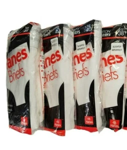 6 Vintage Herren Hanes Slip leicht unvollkommen Fabrikverpackung 38 und 40 - Bild 1 von 10