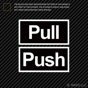 Push Pull Sticker Die Cut Decal Self Adhesive Vinyl door window office - Picture 1 of 1