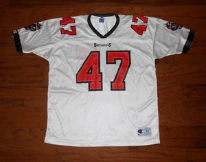 Vtg Tampa Bay Buccaneers Jersey Men White XXL/52 John Lynch #47 Champion NFL - Picture 1 of 11