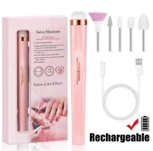 5 in 1 elektrische Nagelfeile für maniküre, pediküre, nagellack entferner USB - Bild 1 von 8