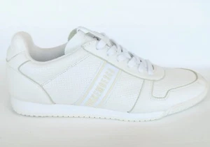 Bikkembergs Men's White Leather Sneaker Sz 9 - Picture 1 of 4
