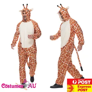 Disfraz de jirafa para hombre adulto animal zoológico fiesta selva safari divertido mono - Imagen 1 de 11
