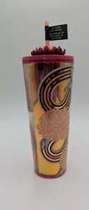 *See Details* Starbucks Holiday 2024 Flower Straw Charm 24 Oz Cold Cup Tumbler - Picture 1 of 4