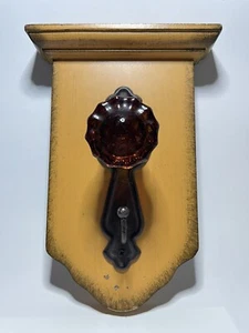 Perilla de puerta ámbar colgante de pared Americana decoración MCM - Imagen 1 de 6