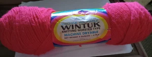 Vintage Wintuk Yarn Grants 19109 Flame Dye lot 3435 Orlon 4 ounces 4 ply worsted - Picture 1 of 4