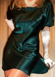 Vtg Victoria’s Secret Green Short Satin Nightgown S - Picture 1 of 4