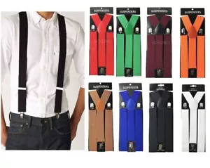 1X Suspendedores elásticos en forma de Y con clip de 1,5" para hombre adultos nuevos - Imagen 1 de 3