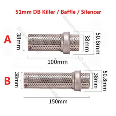 Universal 51mm Motorcycle Exhaust Muffler Pipe Silencer Insert Baffles DB Killer - image 1 of 4