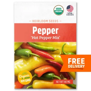 Hot Pepper Hot Mix Heirloom Seeds–5 Varieties! Diverse Heat Levels! - Picture 1 of 3