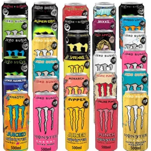 Monster Energy Drink Assorted Flavour Random Mixed Cans 500ml-Perfect for summer - Picture 1 of 6