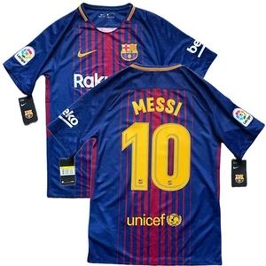 2017/18 Barcelona Home Jersey #10 Messi Small Nike Soccer Football La Liga kit - Picture 1 of 18