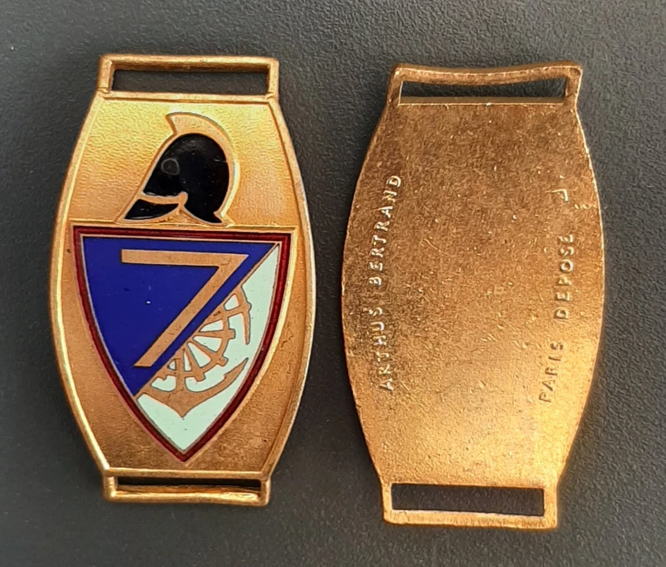 WW2 7° BG Génie Guerre 1939 Plaque de Bracelet identité France ORIGINAL DOG TAG - Photo 1/4