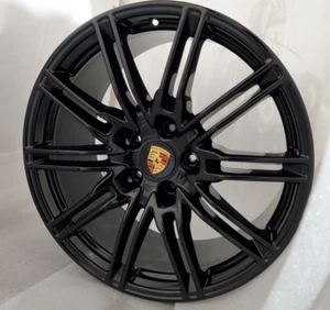 Original 21" Porsche Cayenne Gloss Black OEM Wheels Rims 2011-2018 ($2185-obo) - Picture 1 of 8