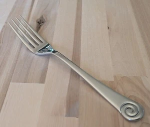Robert Welch Ammonite Bright 8" Dinner Fork Glossy Stainless Swirl Korea - Picture 1 of 8