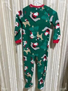Carter’s 5T Christmas Footed Pajamas – Santa & Reindeer Print - Picture 1 of 4