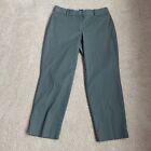 Talbots Perfect Crop Curvy Pants Women's Size 4 Olive Green Stretch ID245