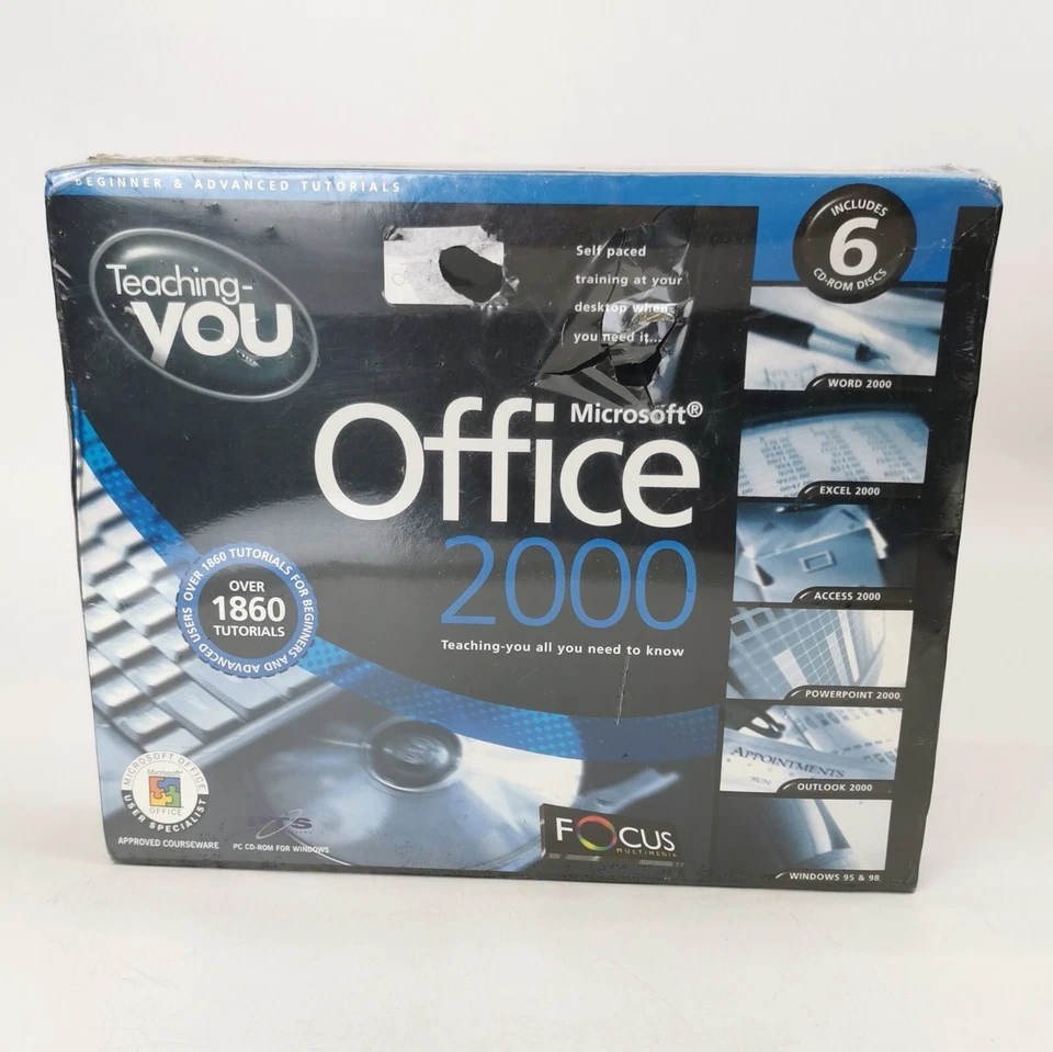 Vintage Teaching You Microsoft Office 2000 Sealed PC CD Rom Win 95/98 - Image 1 of 4