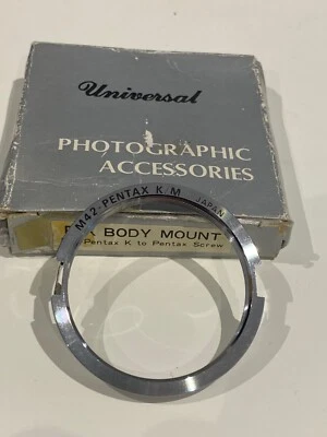 Pentax K/PK Mount to M42 Screw Mount Adapter (Made in Japan) - Image 1 of 3