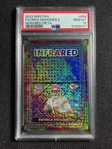 2023 Panini Spectra Patrick Mahomes Infrarot Meta/25 SSP PSA 10 EDELSTEINE NEUWERTIG - Bild 1 von 2