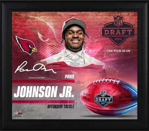 Paris Johnson Jr Arizona Cardinals Framed 15" x 17" 2023 NFL Draft Cover
