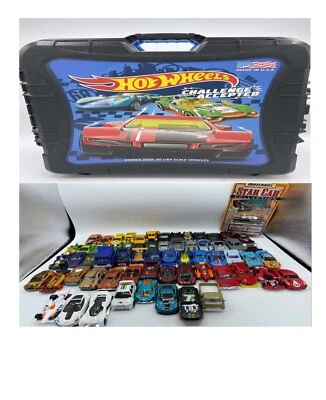 Hot Wheels Vehicle Playsets Plastic Carrying Case & 64 Cars Car Mattel Diecast - Image 1 of 4