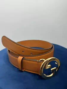 Gucci GG Herren Gürtel Braun/Gold Gr. 110 Neu - Bild 1 von 4